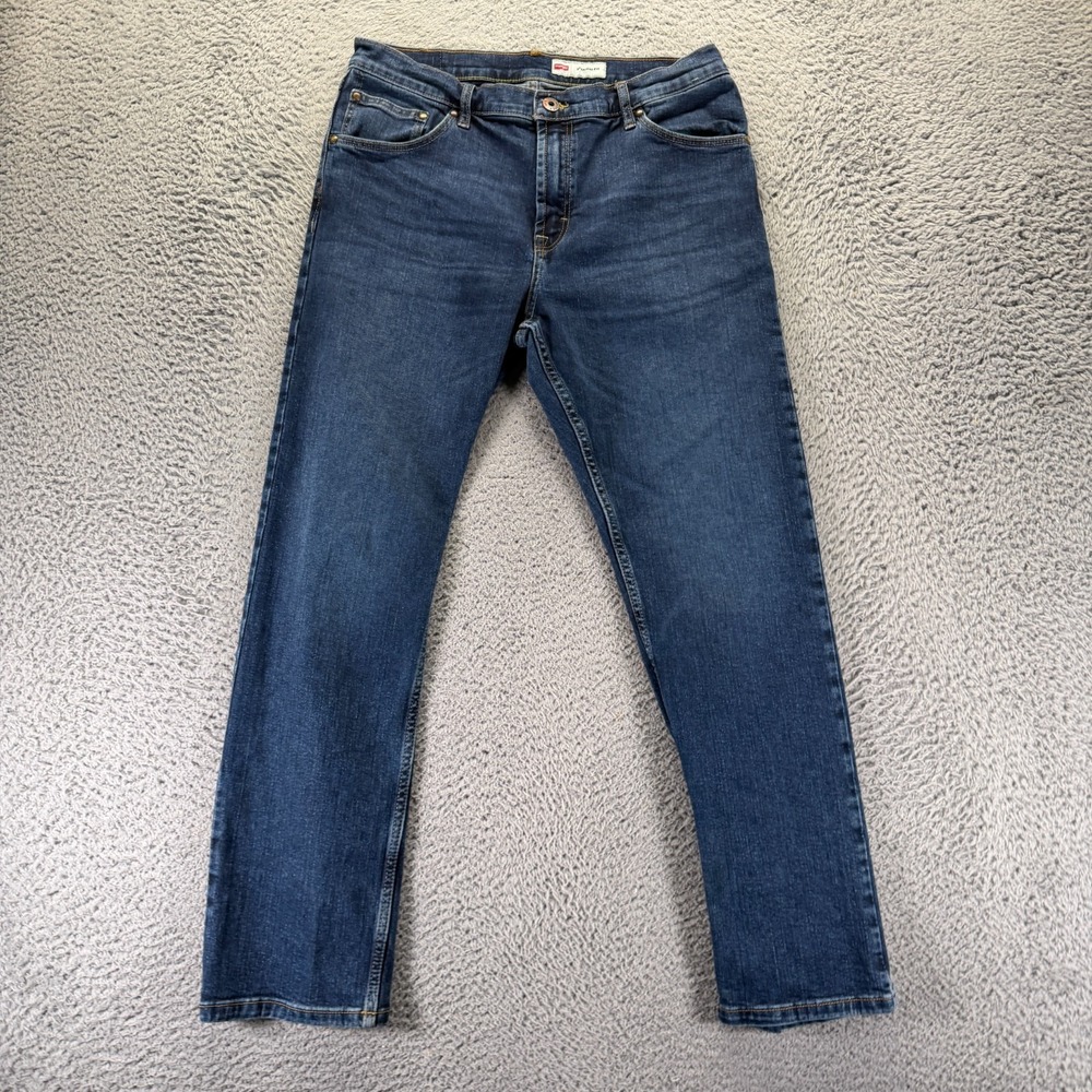 Wrangler Jeans Men's 32x30 Blue Cotton Denim Straight Travel Workwear Stretch